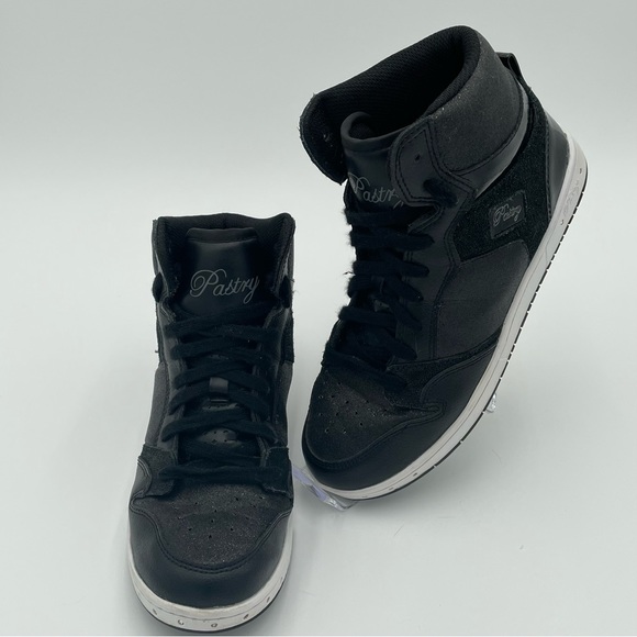 Pastry Shoes - Pastry Women’s High Top Black Sparkly Sneakers Size 7